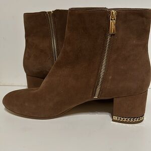Michael Kors Light Brown Suede Sabrina Bootie NWOT